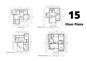 15 Floor Plans for Engineers (in Meters)