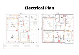 Electrical Plan – 28’x30′ East Face – G+1