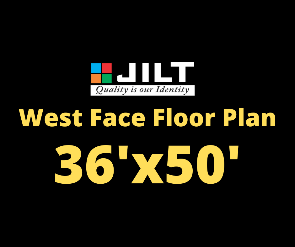 36’x50′ Floor Plan – West Face – G+1