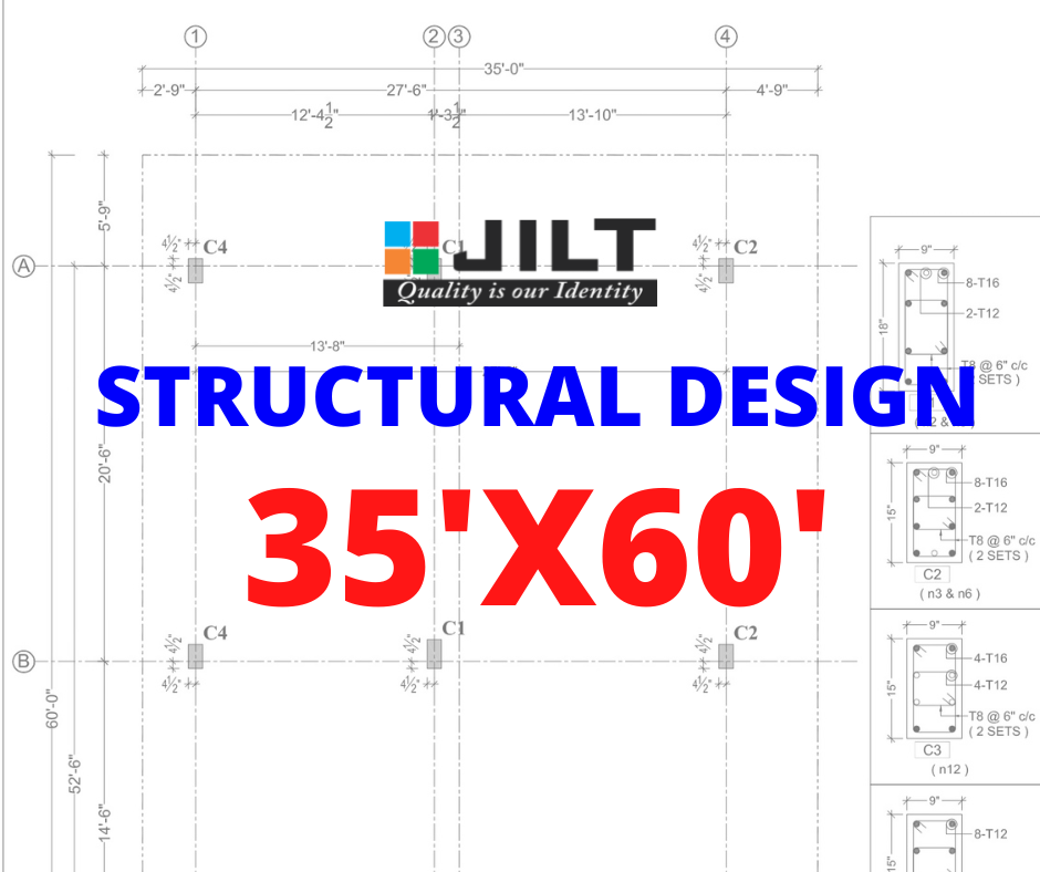 Structural Design of a Project – 35’x60′ South Face House