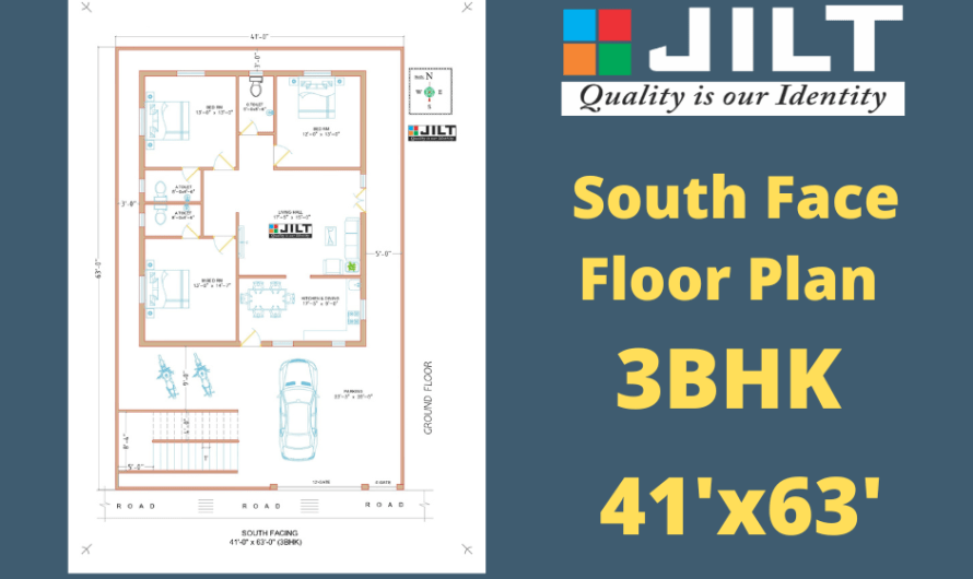 41’x63′ South Face Floor Plan