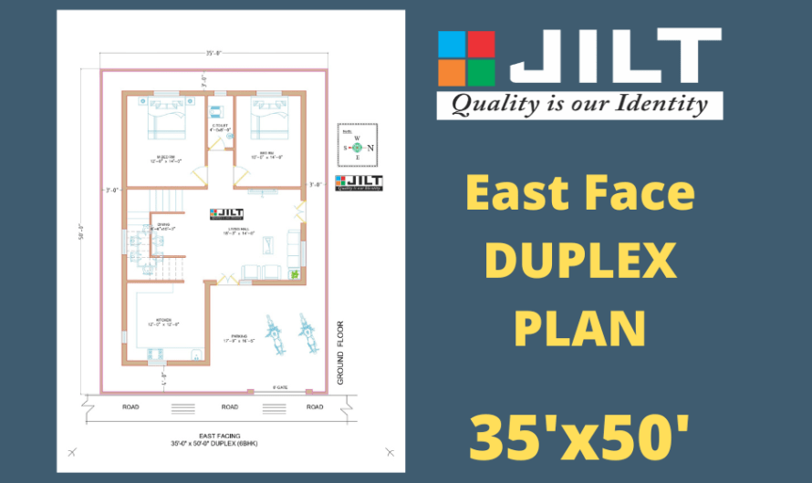 35’x50′ East Face Duplex Floor Plan