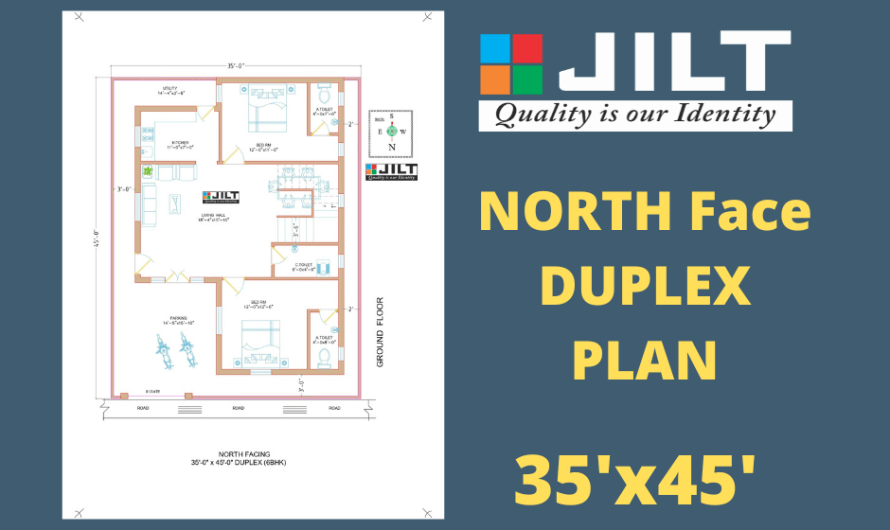 35’x45′ North Face Duplex Floor Plan