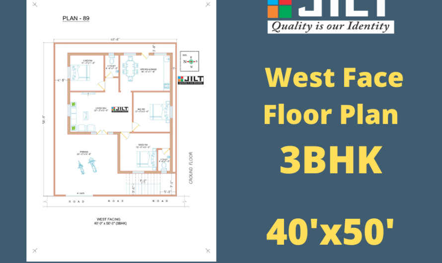 40’x50′ West Face Floor Plan