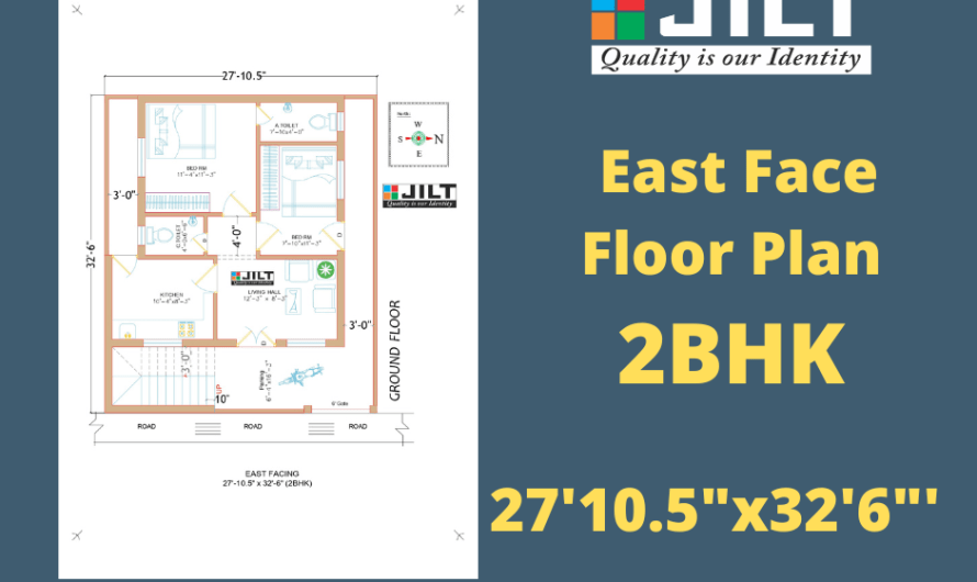 27’10.5″x32’6″ East Face Floor Plan