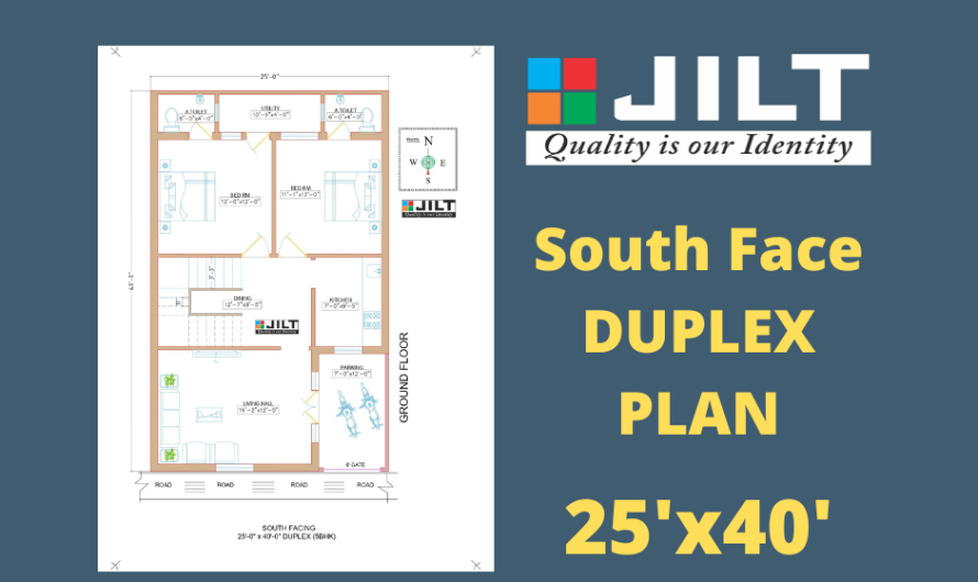 25’x40′ South Face Duplex Floor Plan