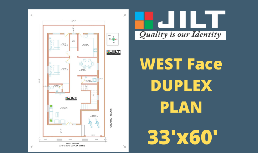 33’x60′ West Face Duplex Floor Plan