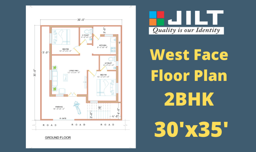 30’x35′ West Face Floor Plan