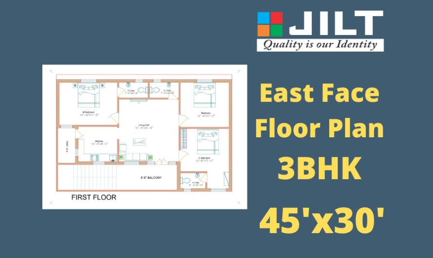 45’x30′ East Face G+1 Floor Plan