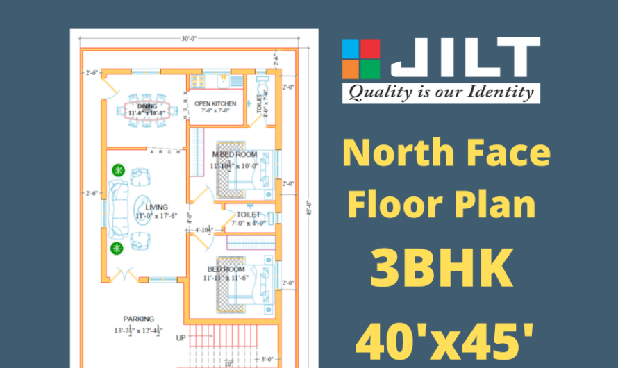 30’x45′ West Face Floor Plan