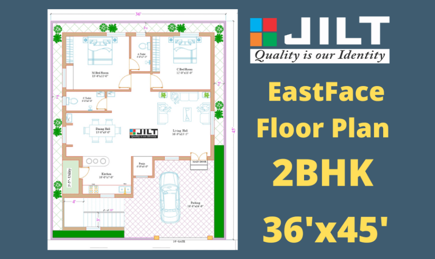 36’x45′ East Face Floor Plan