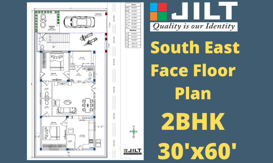 30’x60′ South East Face Floor Plan