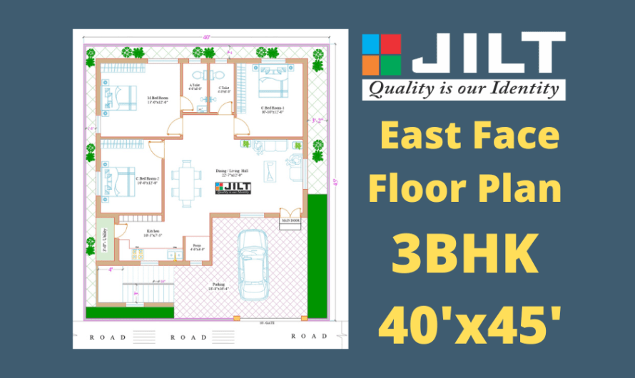 40’x45′ East Face Floor Plan